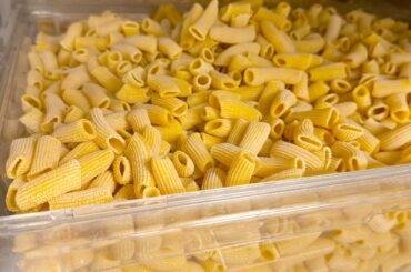 Ever see a tub of rigatoni?