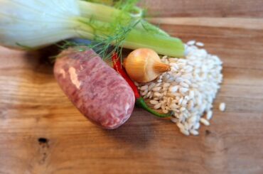 Sausage and fennel risotto