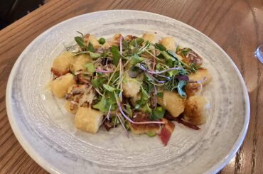 Gnocchi carbonara, Fathom restaurant, Victoria BC