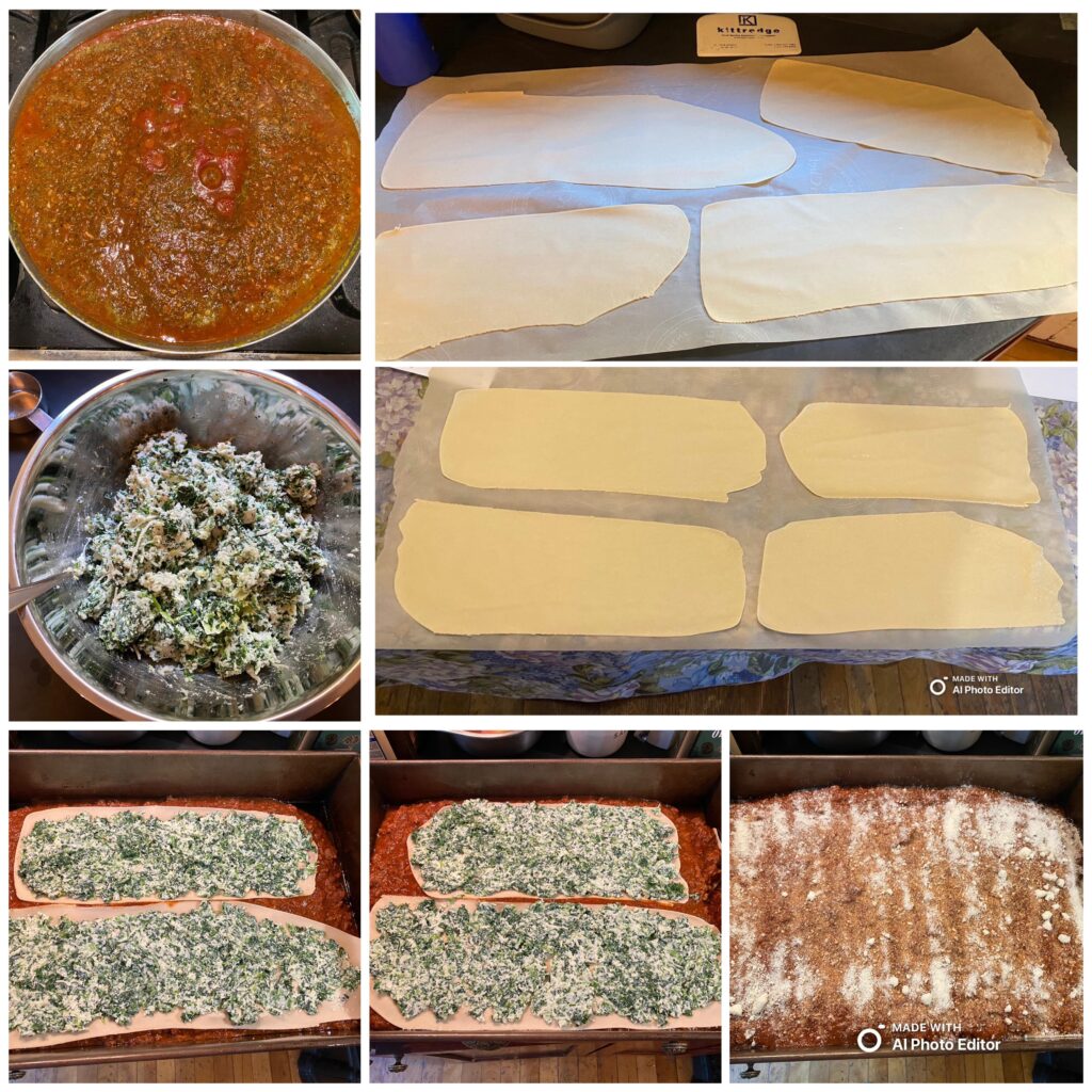 Had a hankering for pasta with meat so I whipped up a batch of homemade lasagna with meat sauce to pop in the freezer so today all I have to do is bake it, yum!😋