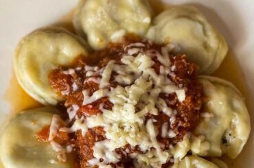 stuffed pasta with bolognese sauce