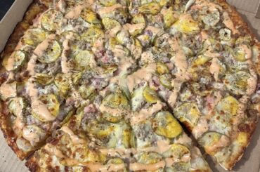 Pickles on pizza; would you try this Pickle Smash Burger Pizza?