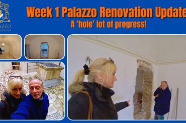First Week Renovation Update at our ancient Italian Palazzo in Abruzzo Italy #renovationvlog