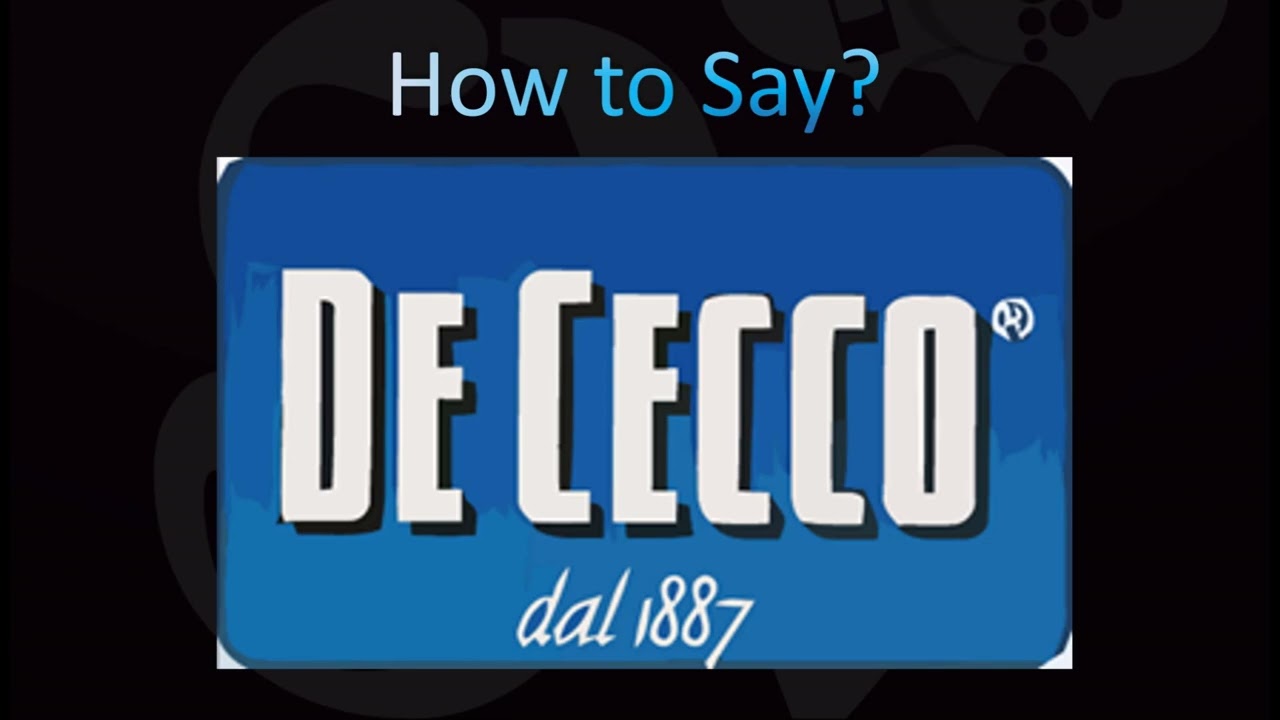 How to Pronounce ”De Cecco” Correctly! (Italian) How to Pronounce ''De Cecco'' Correctly! (Italian)