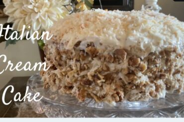Italian Cream Cake! The Best Cake Recipe Ever! My Christmas Cake!