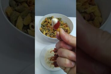 Very delicious fried macaroni #food  #cooking