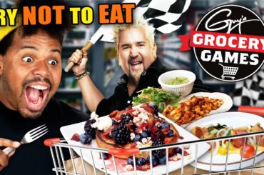 Try Not To Eat - Guy's Grocery Games! (Gochujang Chicken Tacos, Italian Risotto, Turkey Leg)
