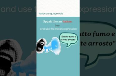 Speak like an Italian and use this expression in your daily conversations. #learnitalian