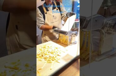 Freshly made pasta cheese wheel, Fethiye