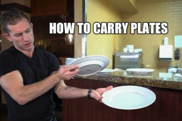 How to carry plates - restaurant server training