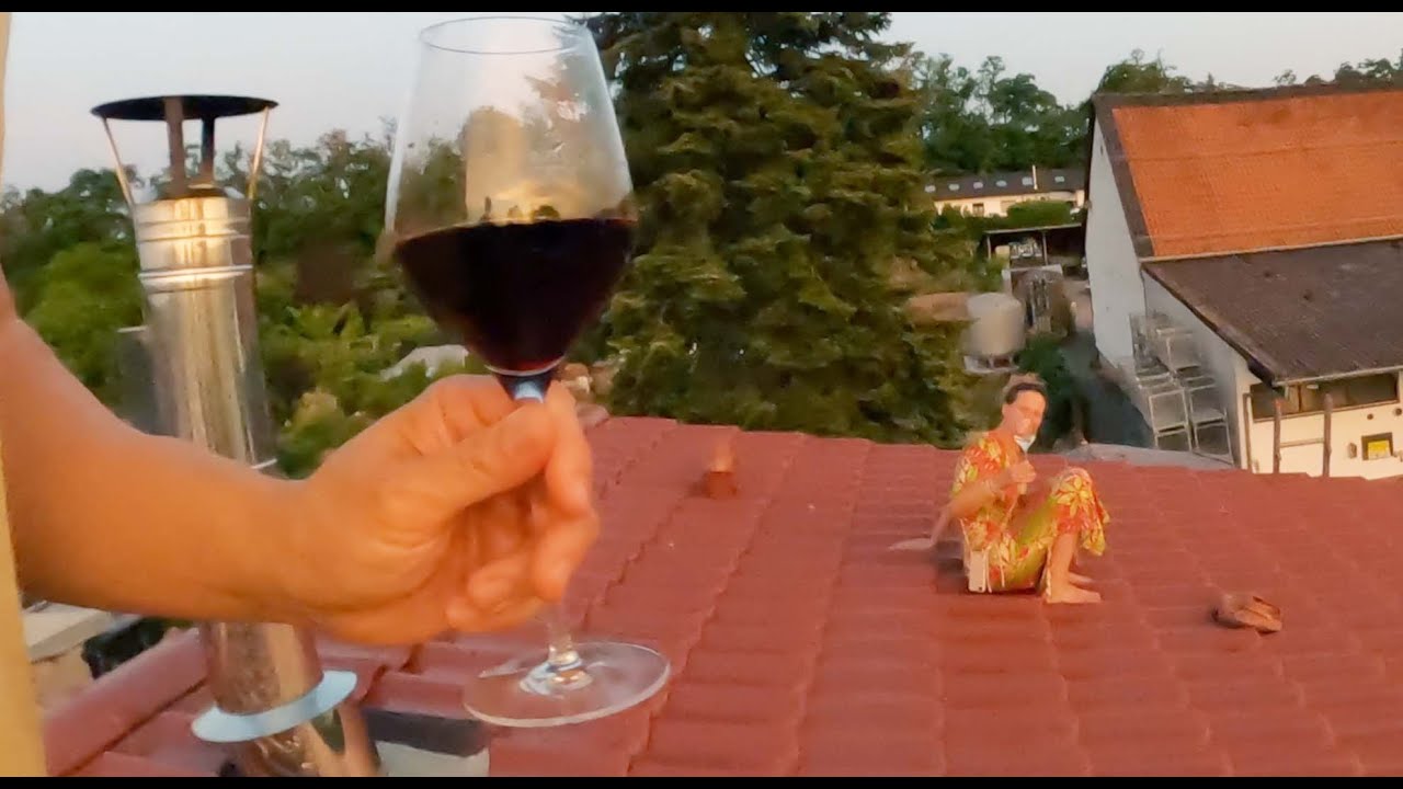 A romantic tale on roof with German wine A romantic tale on roof with German wine