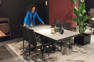 Extendable Dining Table with Metal Structure Made in Italy - Elastico - Viadurini Living