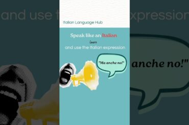 Learn a common Italian expression to use in your Italian conversations! #learnitalian