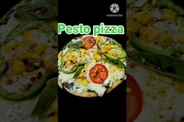 Pesto pizza recipe #shorts #food #trending #viralvideo #pizza #recipe #cooking #youtubeshorts #yt