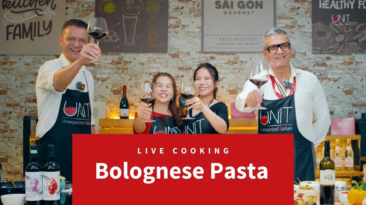 Live cooking Bolognese Pasta – UNIT Wine Tour and Unexpected Italian – Vietnam 2024 Live cooking Bolognese Pasta - UNIT Wine Tour and Unexpected Italian - Vietnam 2024