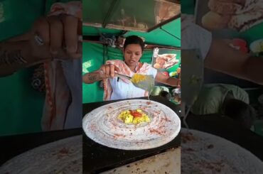 Pushpa famous - Kolhapuri Zatka Wala Dosa #shorts #khanekashaukeen #streetfood #indianstreetfood