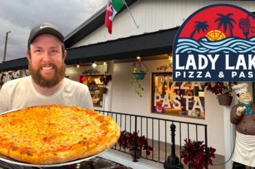 Eating a HUGE Pizza at the Lady Lake Pizza and Pasta Restaurant
