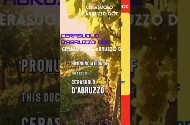 Italian DOC & DOCG - Cerasuolo d'Abruzzo DOC #italianwine #doc #italy