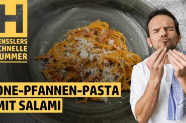 Schnelles One-Pfannen-Pasta mit Salami Rezept von Steffen Henssler