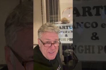 Enjoying a meal at La Lampada in Rome, Italy and it was great tasting and inexpensive!