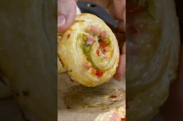 The perfect puff pastry appetizer rolled pizza buns #puffpastryrecipe #puffpastry #puffpastryrecipes