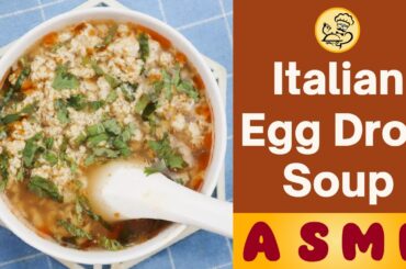 Anday Wala Italian Egg Drop Soup | Authentic Italian Stracciatella Soup Recipe | Baba Food ASMR