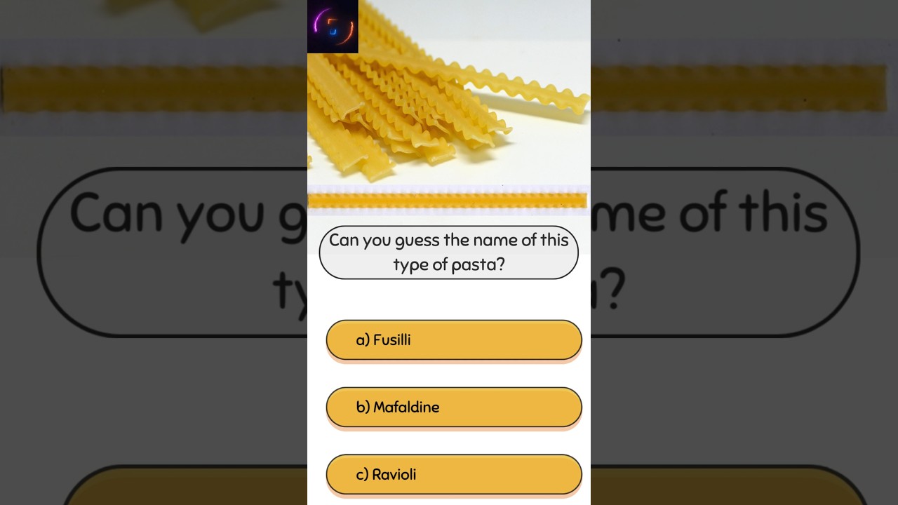 Can you guess the name of this type of pasta? Can you guess the name of this type of pasta?