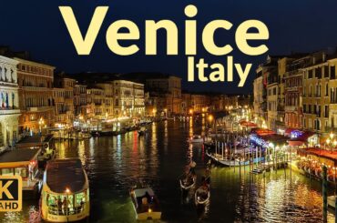 Walking Tour of Venice, Italy at Night (4K Ultra HD) - Charming Venice Nightlife