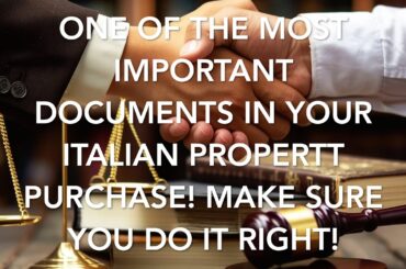 One of THE MOST IMPORTANT Documents in an Italian Property Purchase! MAKE SURE You Do It Right!