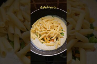 Creamy white sauce pasta|#shorts #short #shortvideo #food #recipe #cooking #trending #youtubeshorts