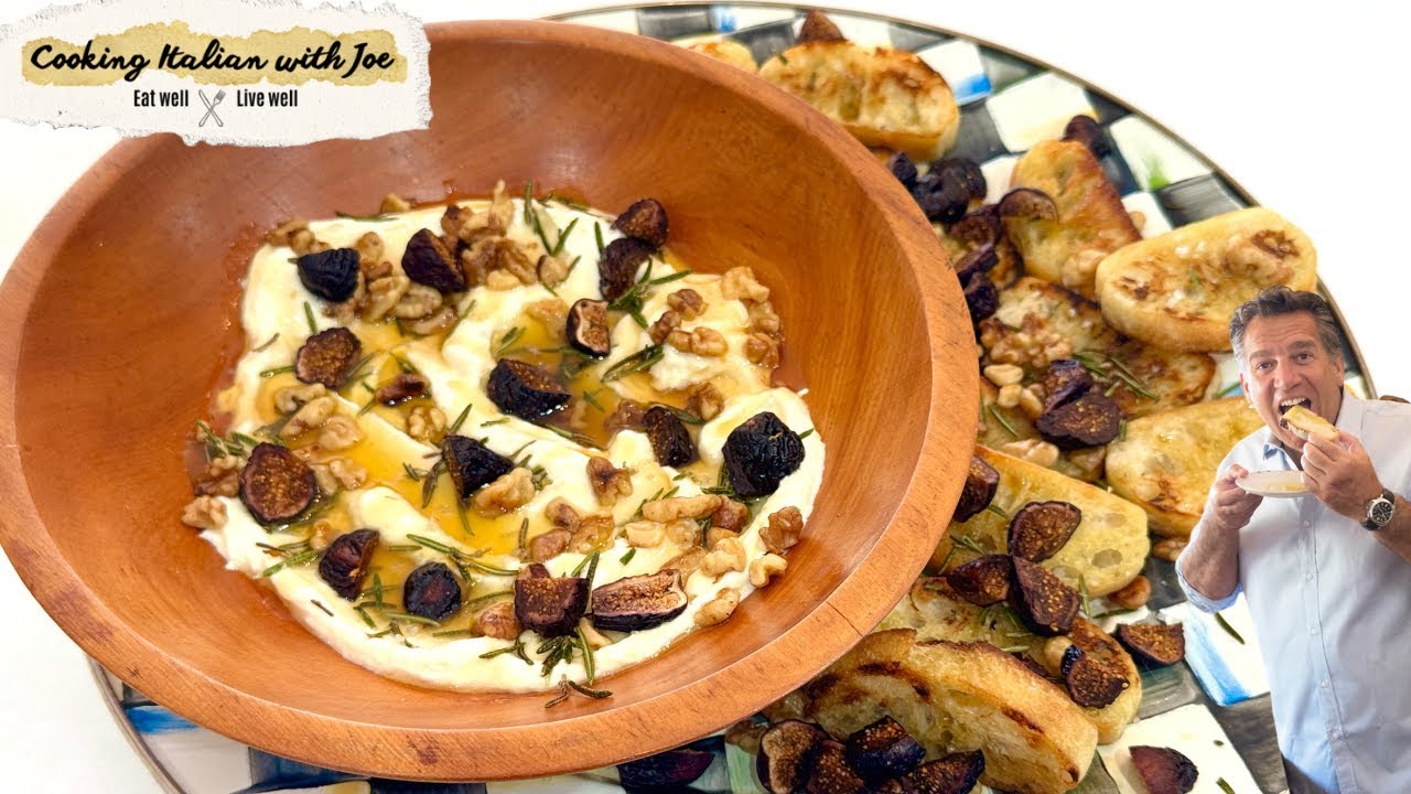 Whipped Ricotta with Rosemary Garlic infused Olive Oil Nuts Honey Figs Cooking Italian with Joe Whipped Ricotta with Rosemary Garlic infused Olive Oil Nuts Honey Figs Cooking Italian with Joe