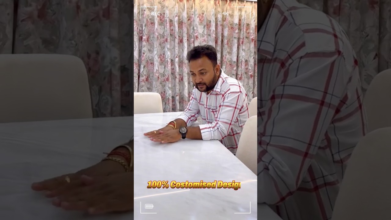 Dining table with Italian Marble Top | Customised Dining Table with chairs #diningtable #interior Dining table with Italian Marble Top | Customised Dining Table with chairs #diningtable #interior