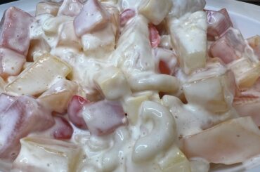 CREAMY MACARONI FRUIT SALAD EASY RECIPE