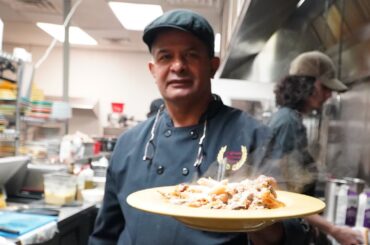 Chef Eddys Chacon at Alfresco Italian Bistro creating Authentic Italian Cuisine Penne Alla Vodka
