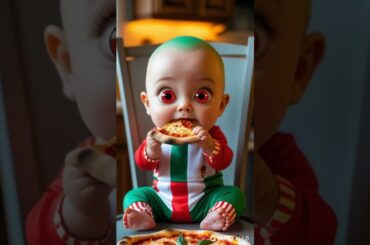 CUTE BABIES EATING PIZZA #babycute