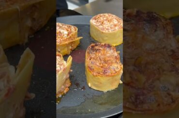 Cheesy Seared Lasagna Rolls #Shorts