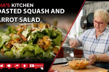 Roasted Squash and Carrot Salad with Chickpeas and Almonds