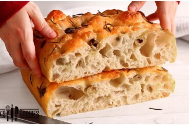 Big Bubble, NO-Knead Focaccia Bread | SOFT & EASY Focaccia!