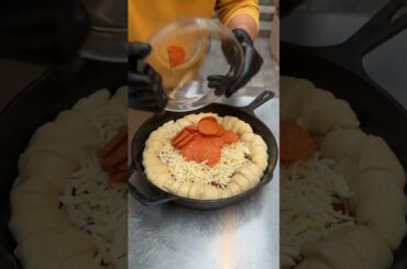 Croissant Deep-Dish Pepperoni Pizza #Shorts