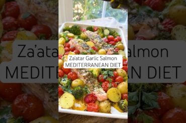 Easy Mediterranean Diet Salmon Recipe | Za’atar Garlic Salmon! #shorts #salmonrecipe