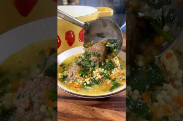 We are finally getting married and made this soup to celebrate! (Italian Wedding Soup Recipe)