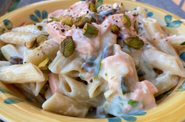 Delicious Salmon Pasta with Pistachios | A Taste of Italian Cuisine