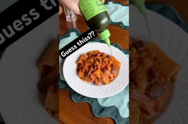 An uninvited dinner guest and Woodsman's Sauce with paccheri #shorts #italiancooking