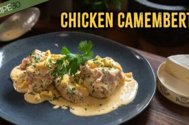 One Pan Chicken with Ham & Camembert, Garlic Cream Sauce