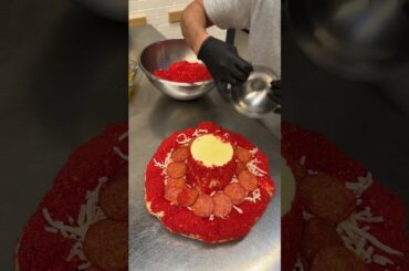 Flamin' Volcano Pizza #Shorts