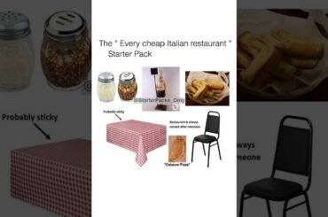 Cheap Italian Dining Essentials #funny #meme #restaurant