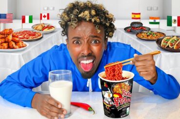 Eating the Spiciest Snacks from EVERY Country in the World