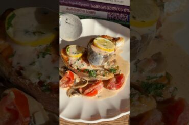 Salmon with Creamy Garlic Sauce | Easy & Delicious Recipe #food #howtomakeoreocake #recipe