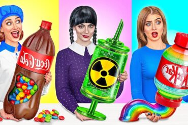 Wednesday vs Grandma Cooking Challenge | Funny Kitchen Hacks by Mega DO Challenge