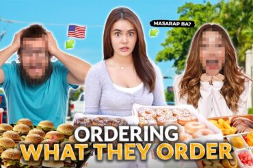 LETTING THE PERSON IN FRONT DECIDE WHAT WE EAT IN USA! | IVANA ALAWI